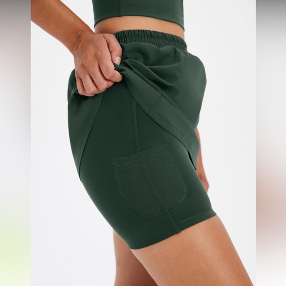 NWT Girlfriend Collective Moss Birdie Woven Skort - Picture 4 of 10
